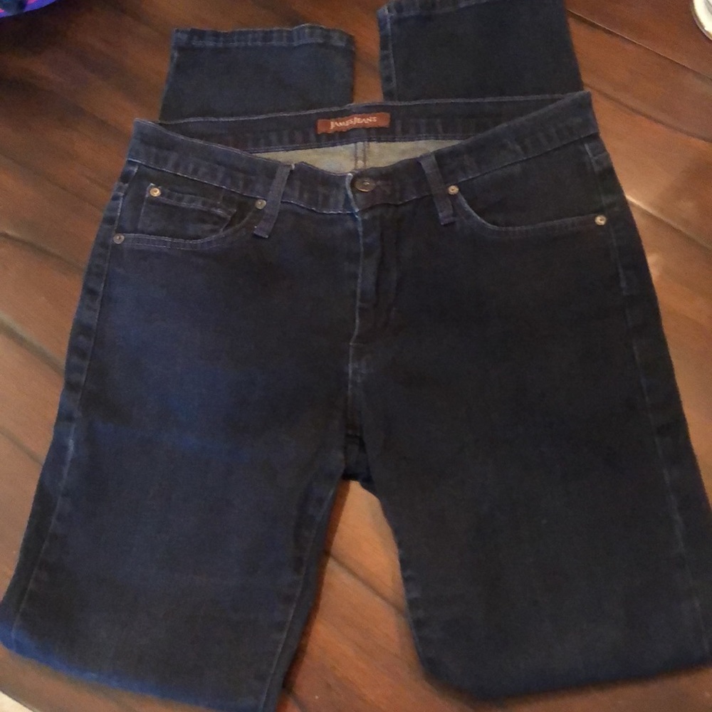 James Jeans Randi cotton blend deep blue zip fly classic pocket jeans